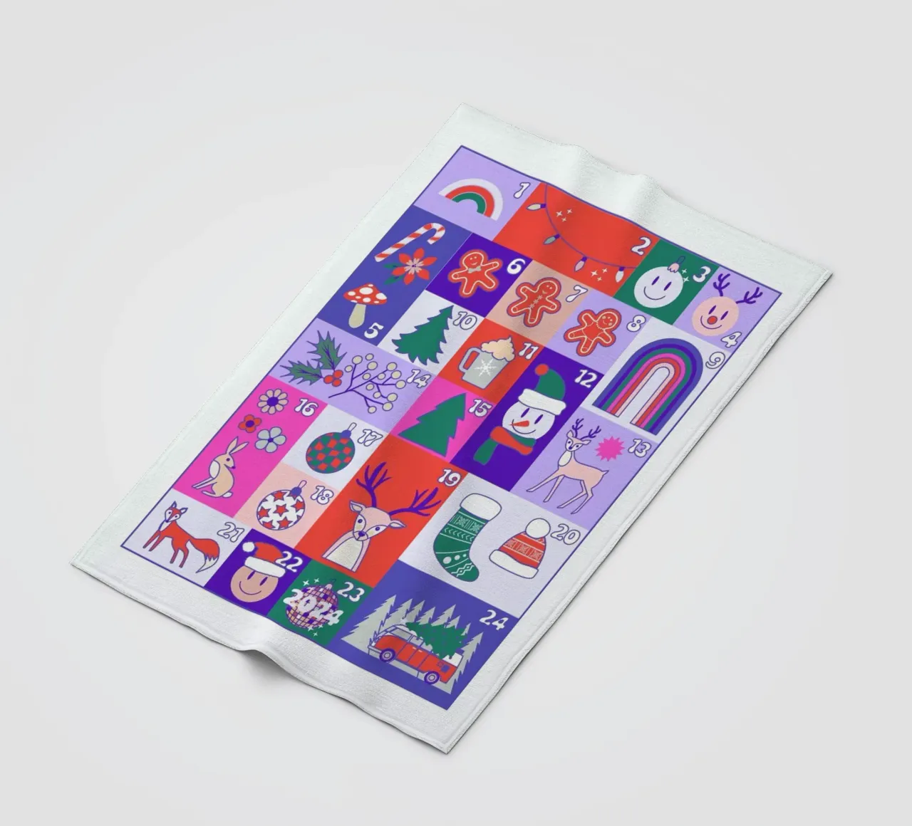 Advent Calendar 2024 fleece blanket by cafelab