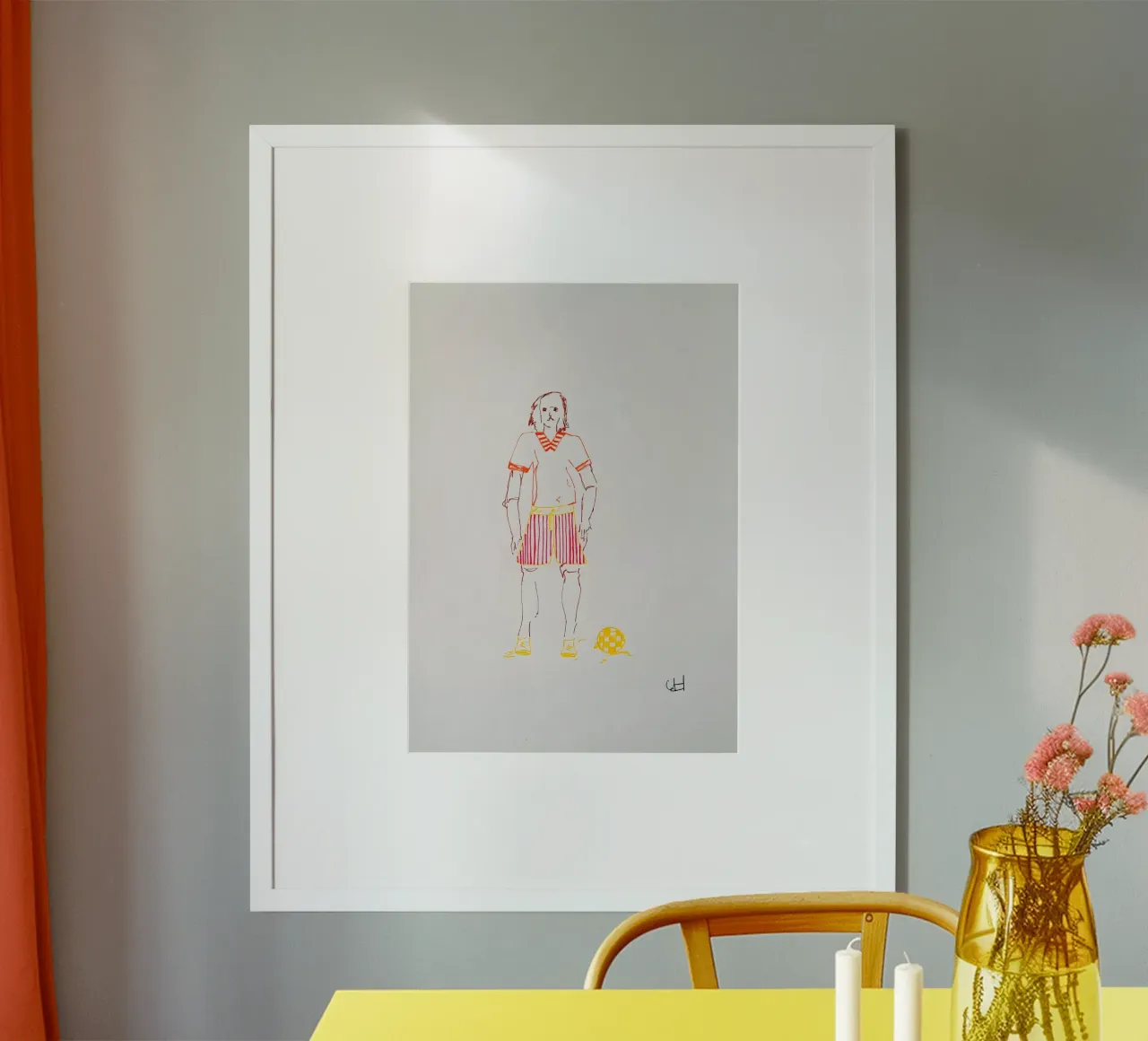 Footballeur poster con telaio in legno da Cohe studio