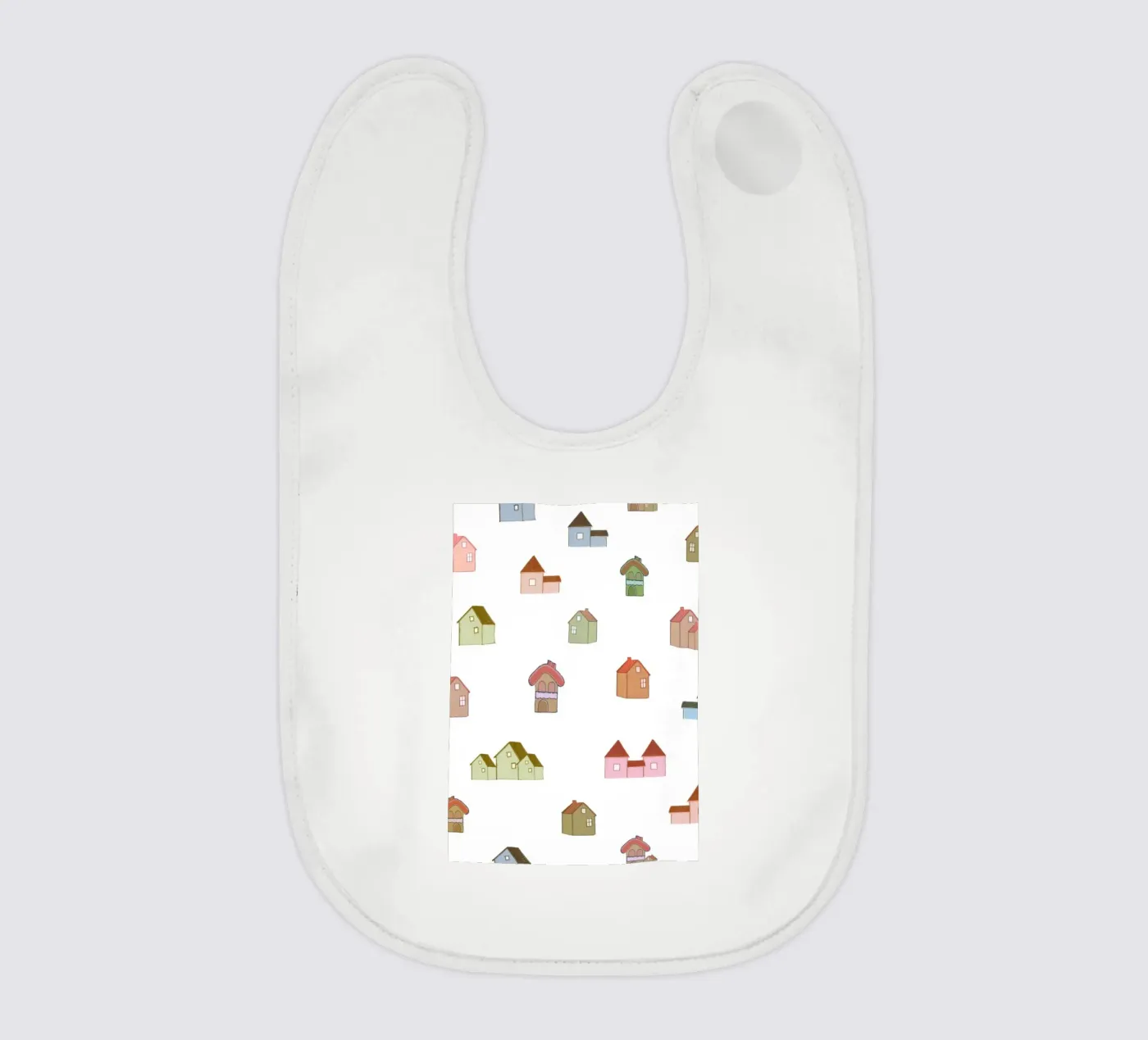 multiple houses pattern Babylätzchen von gulsengunel