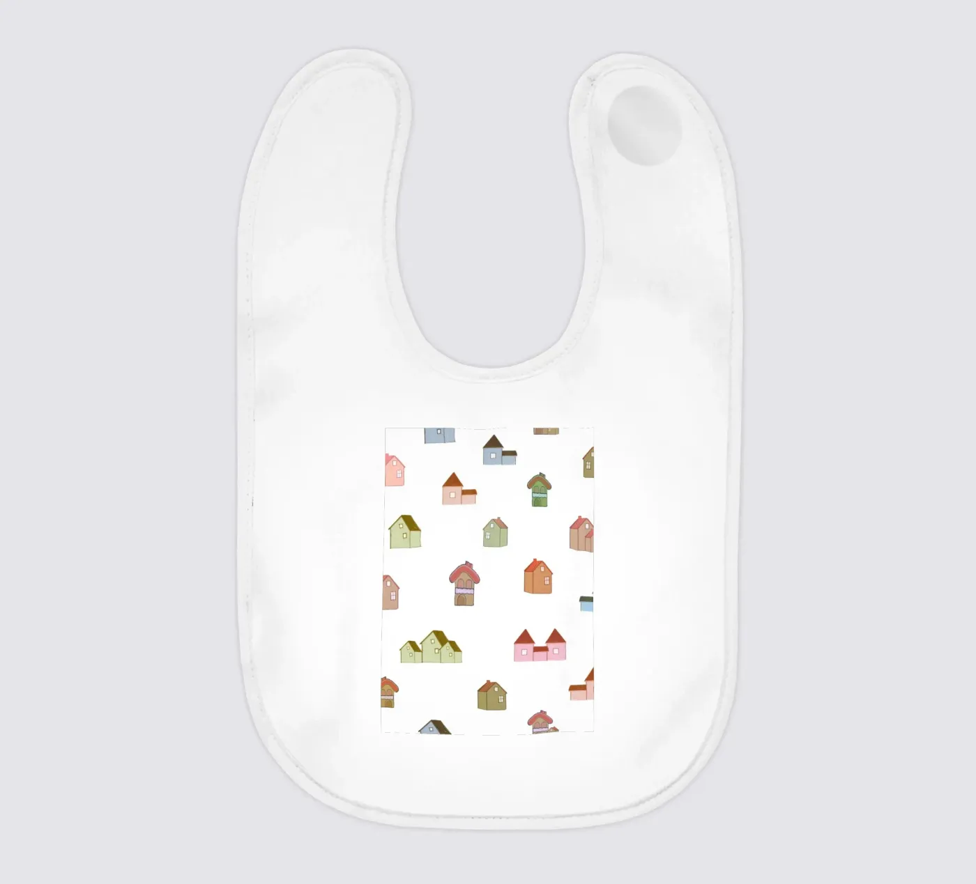 multiple houses pattern Babylätzchen von gulsengunel