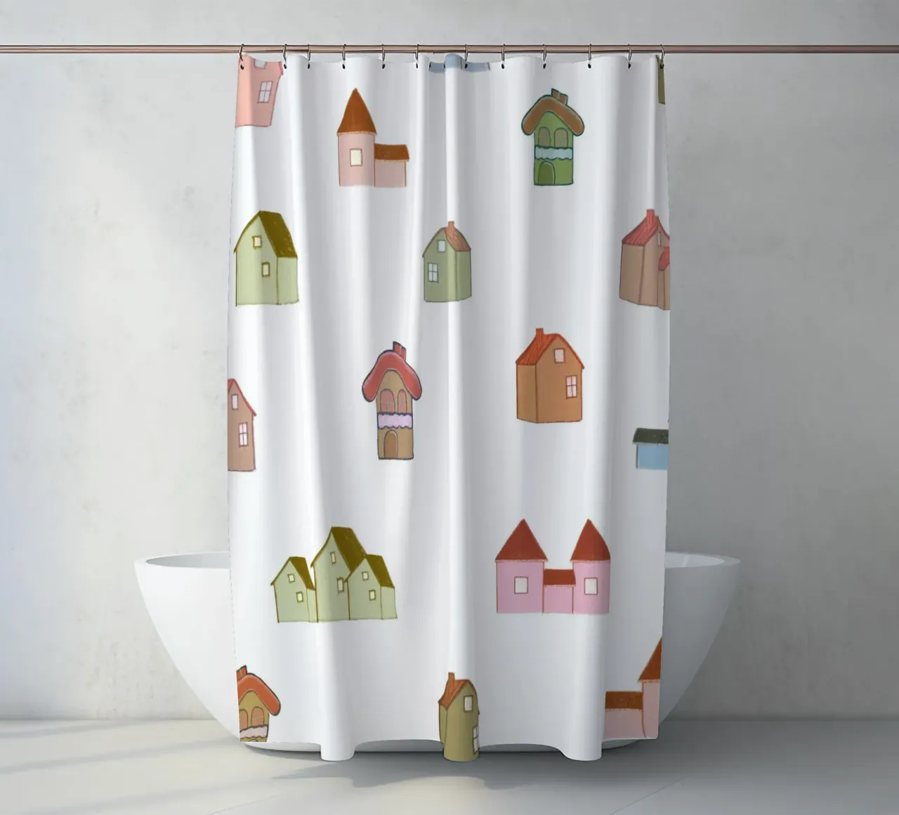 modello di case multiple tenda da doccia da gulsengunel