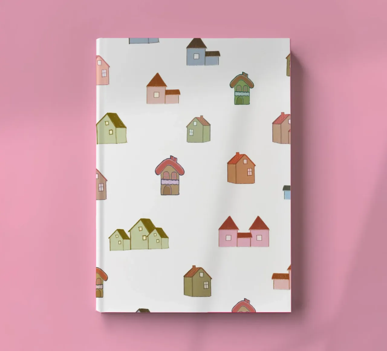 multiple houses pattern notebook by gulsengunel