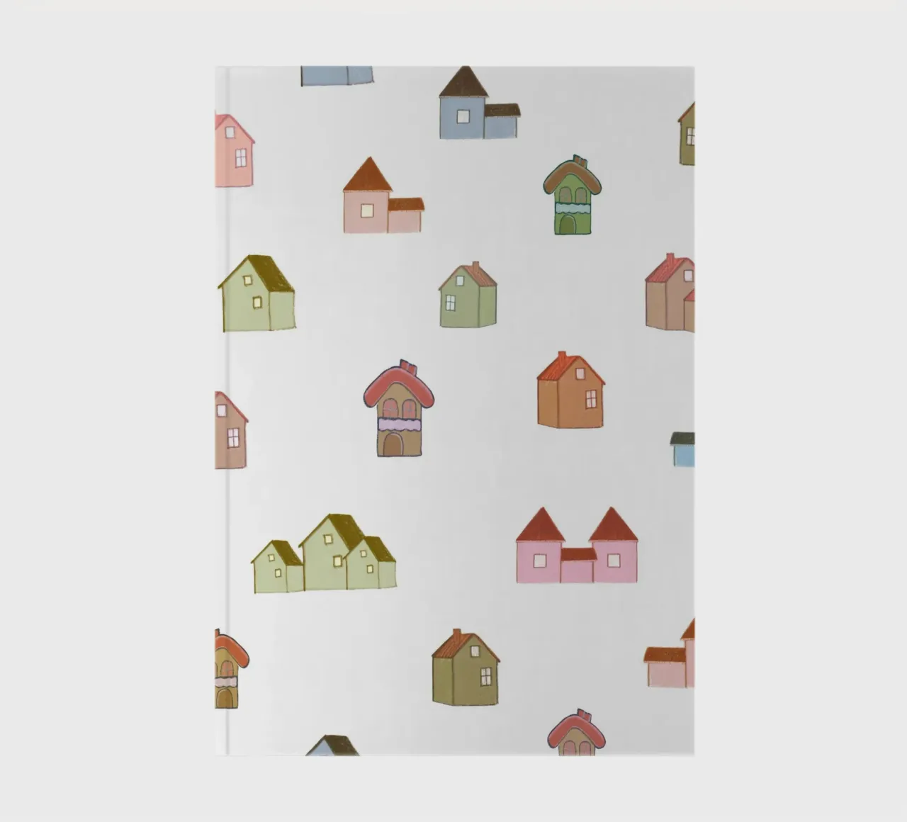 multiple houses pattern notebook by gulsengunel