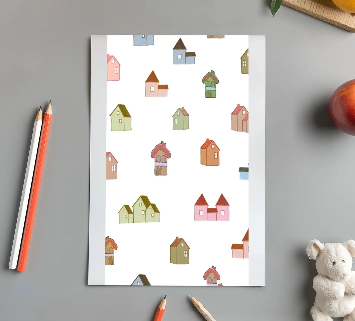 multiple houses pattern stickervel van gulsengunel