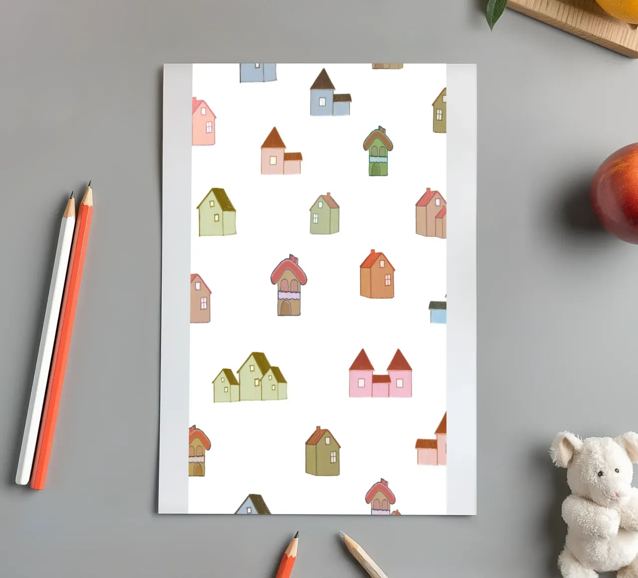 multiple houses pattern sticker sheet by gulsengunel