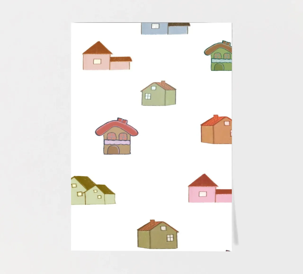multiple houses pattern sticker sheet by gulsengunel