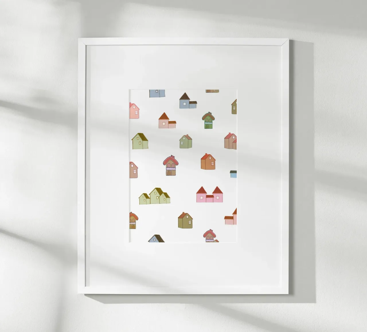 patroon met meerdere huizen hahnemühle van gulsengunel