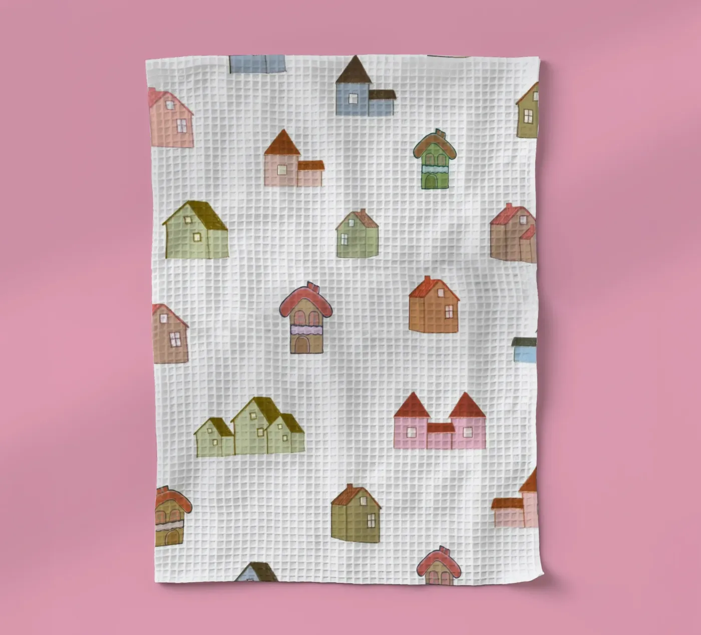 multiple houses pattern torchon de gulsengunel