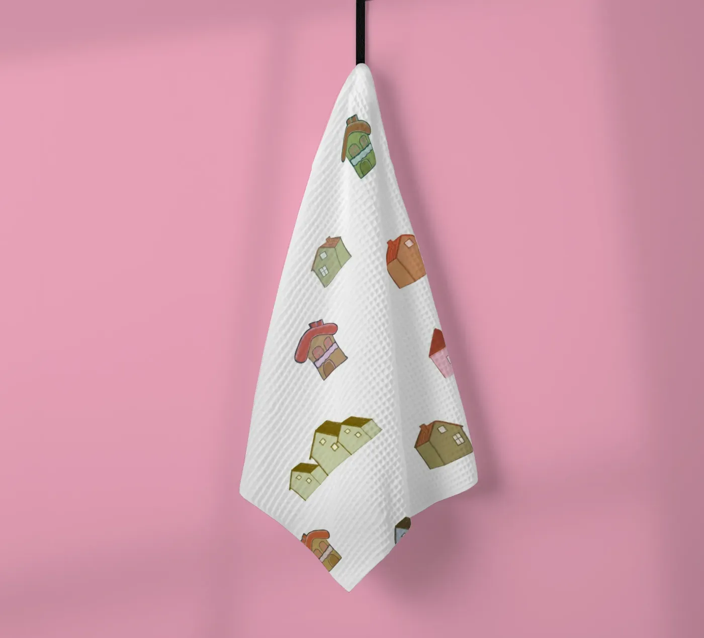 multiple houses pattern torchon de gulsengunel