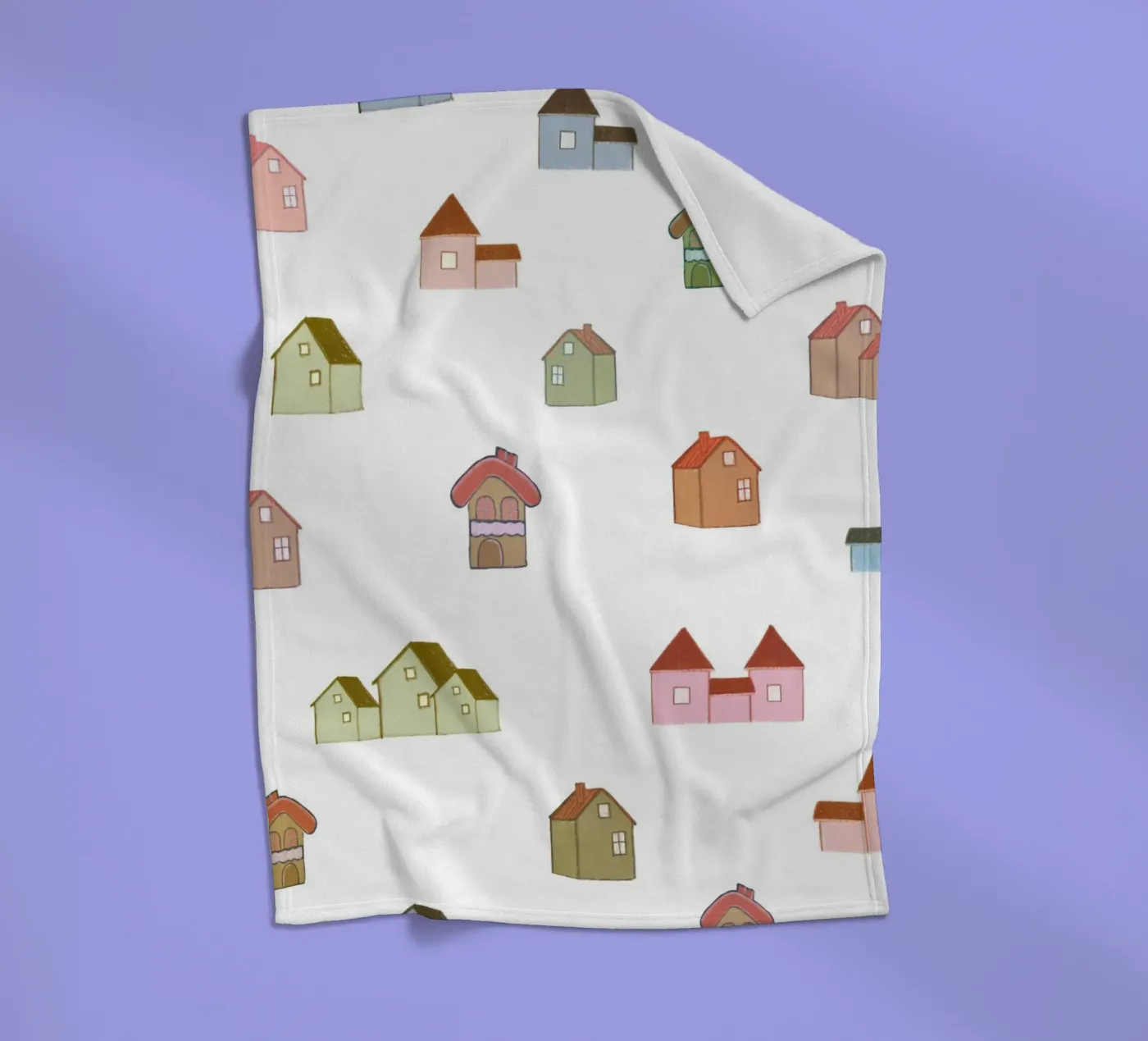 Muster für mehrere Häuser Fleecedecke von gulsengunel