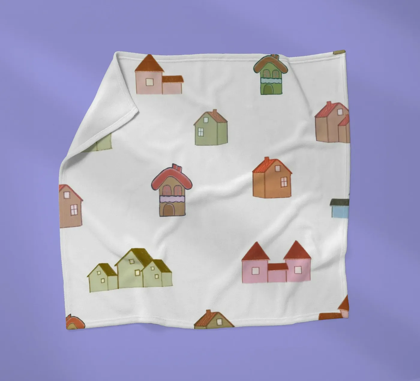 Muster für mehrere Häuser Fleecedecke von gulsengunel