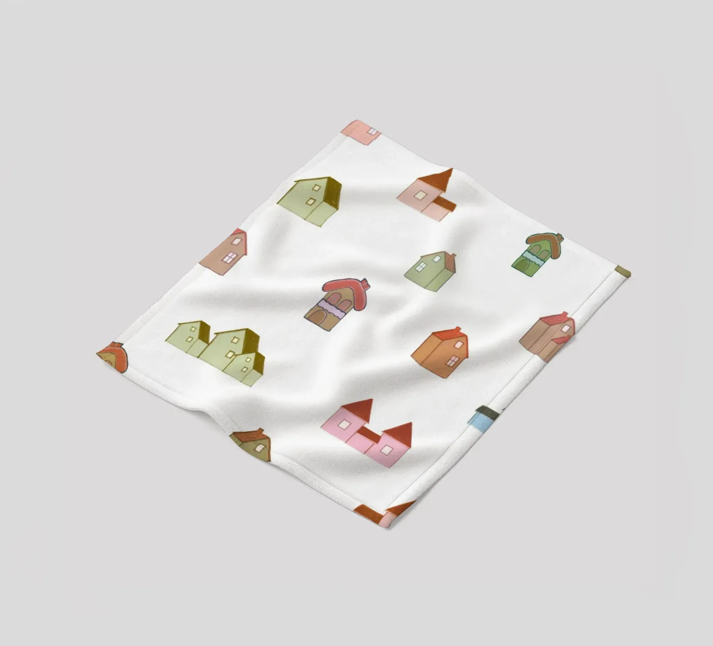 Muster für mehrere Häuser Fleecedecke von gulsengunel