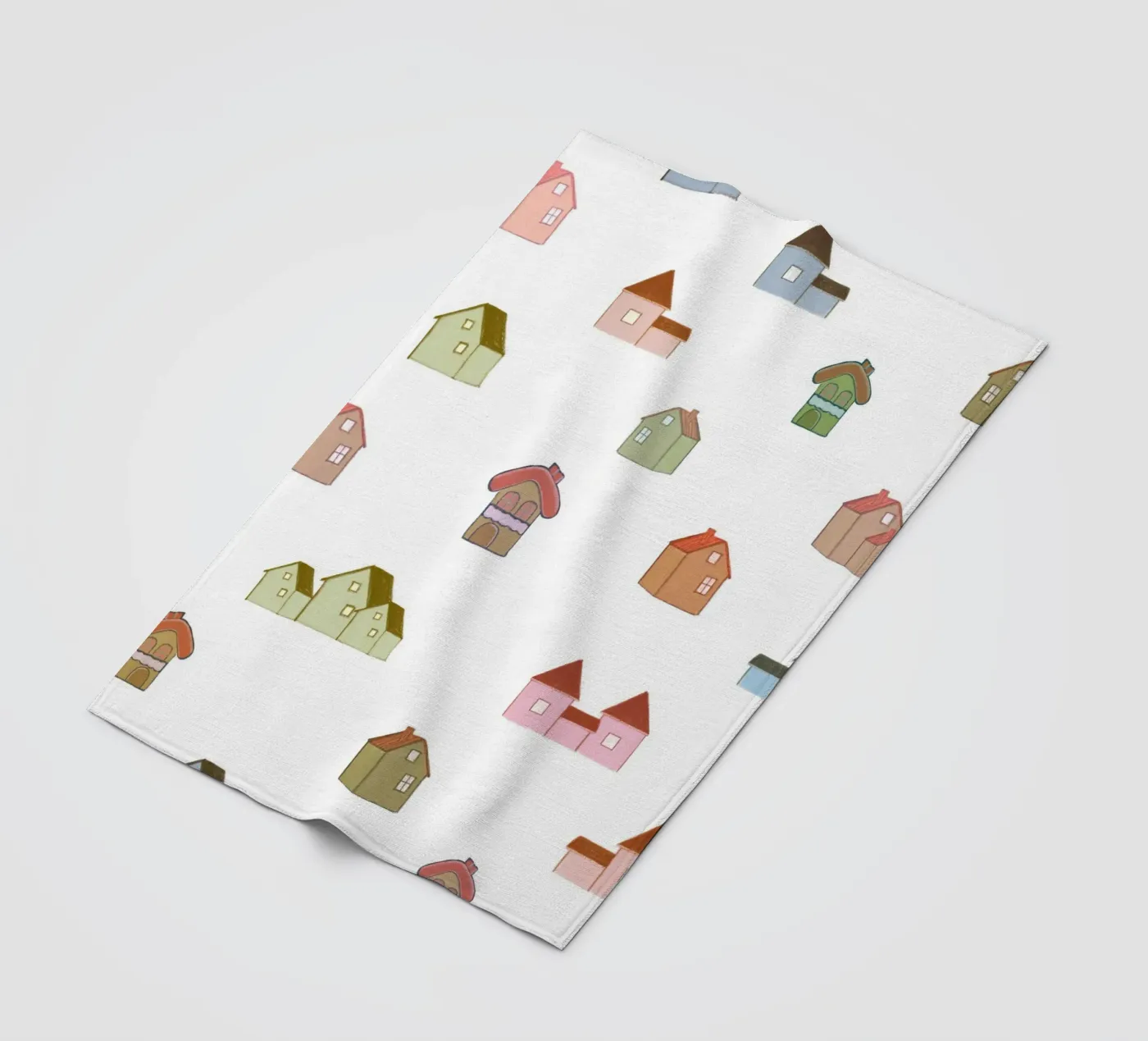 Muster für mehrere Häuser Fleecedecke von gulsengunel