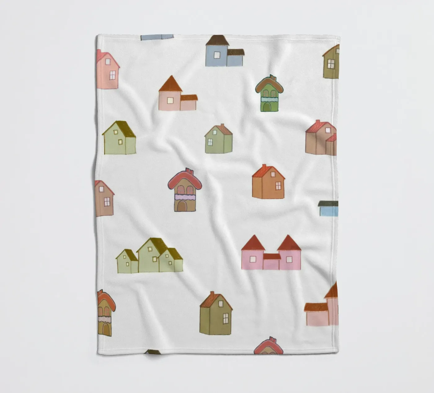 Muster für mehrere Häuser Fleecedecke von gulsengunel