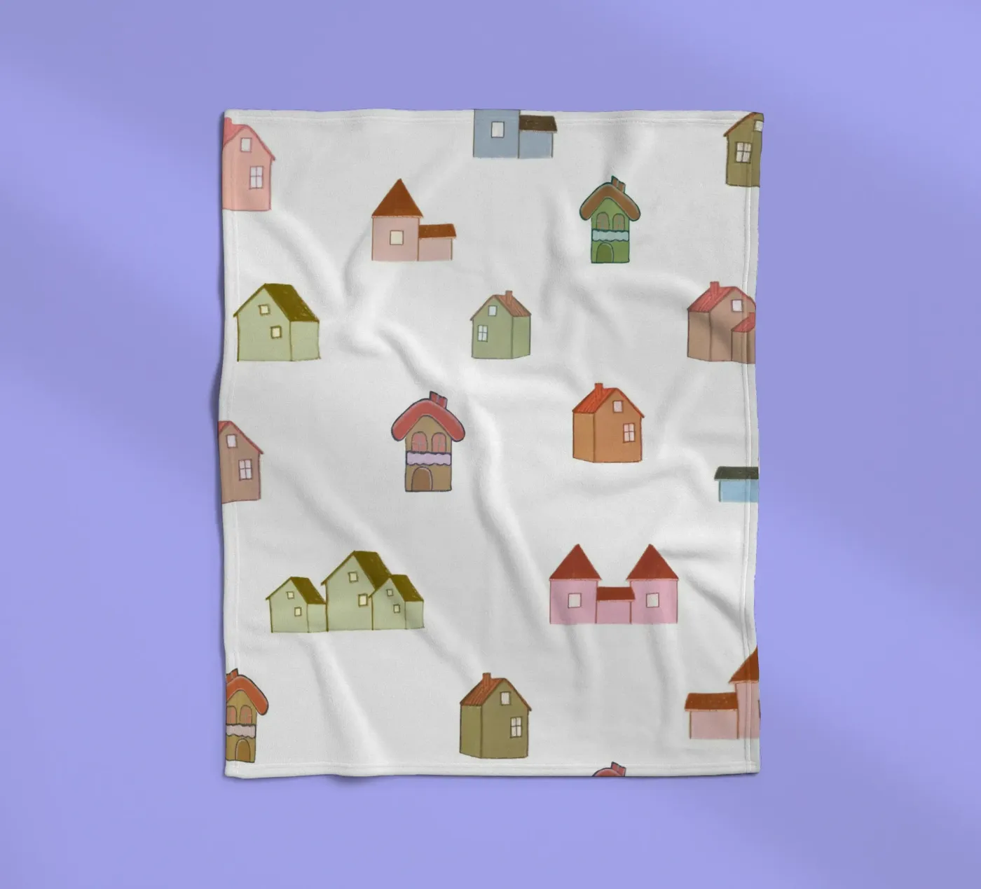 Muster für mehrere Häuser Fleecedecke von gulsengunel