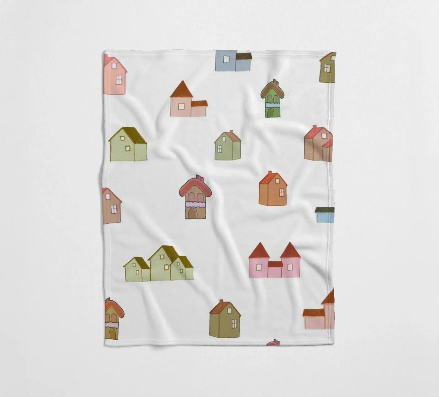 Muster für mehrere Häuser Fleecedecke von gulsengunel