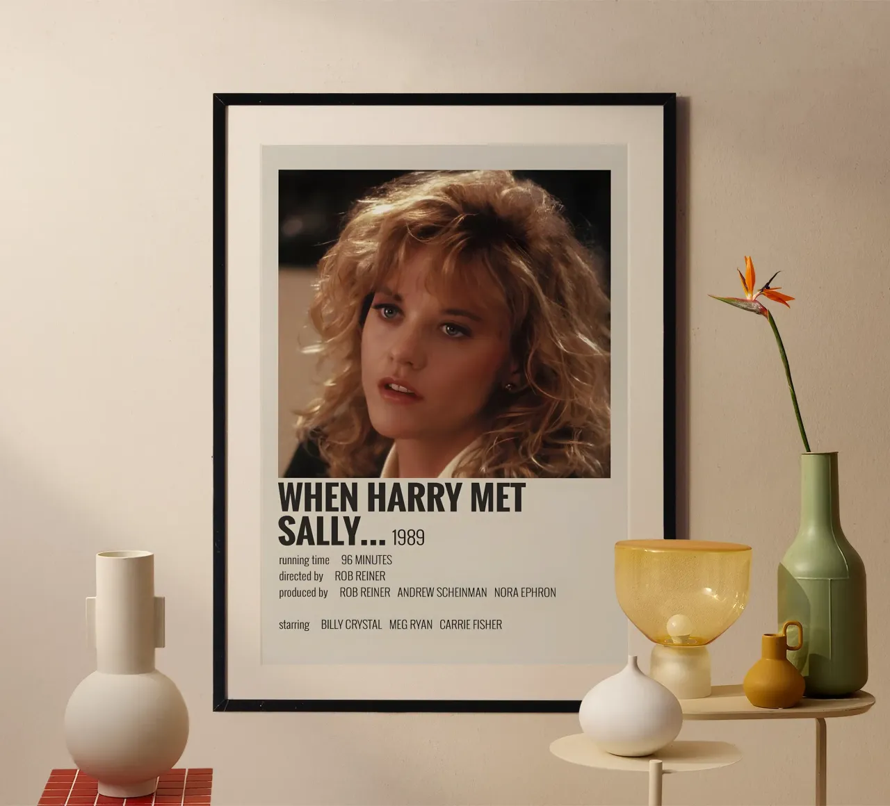WHEN HARRY MET SALLY 1989 poster con telaio in legno da MVFminimalist