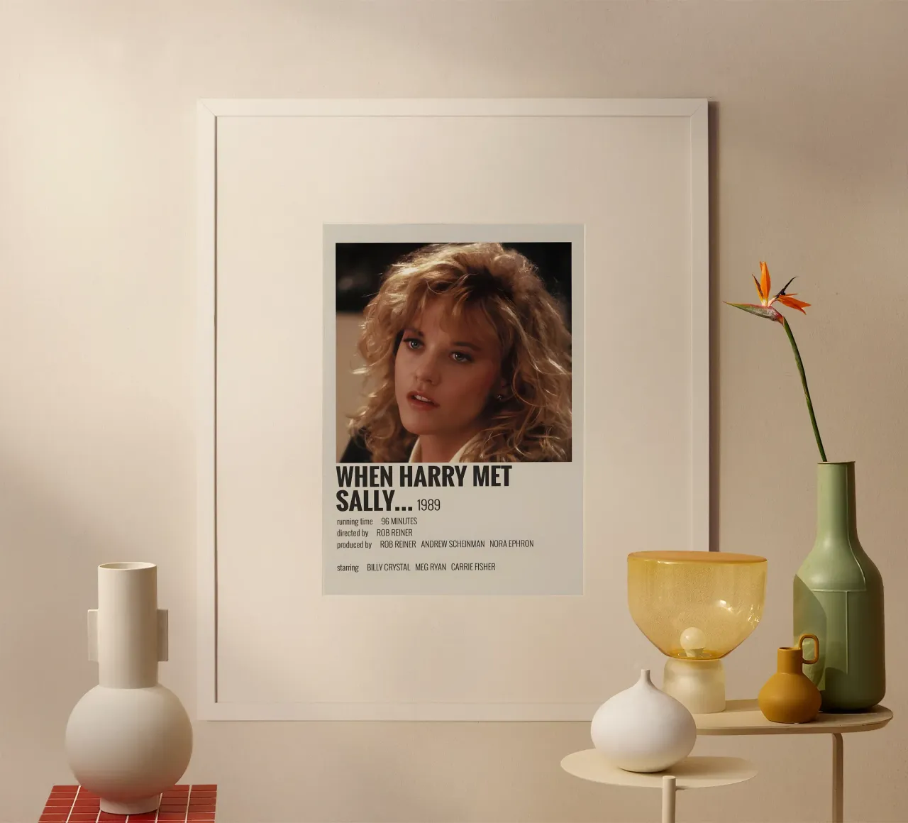 WHEN HARRY MET SALLY 1989 poster con telaio in legno da MVFminimalist