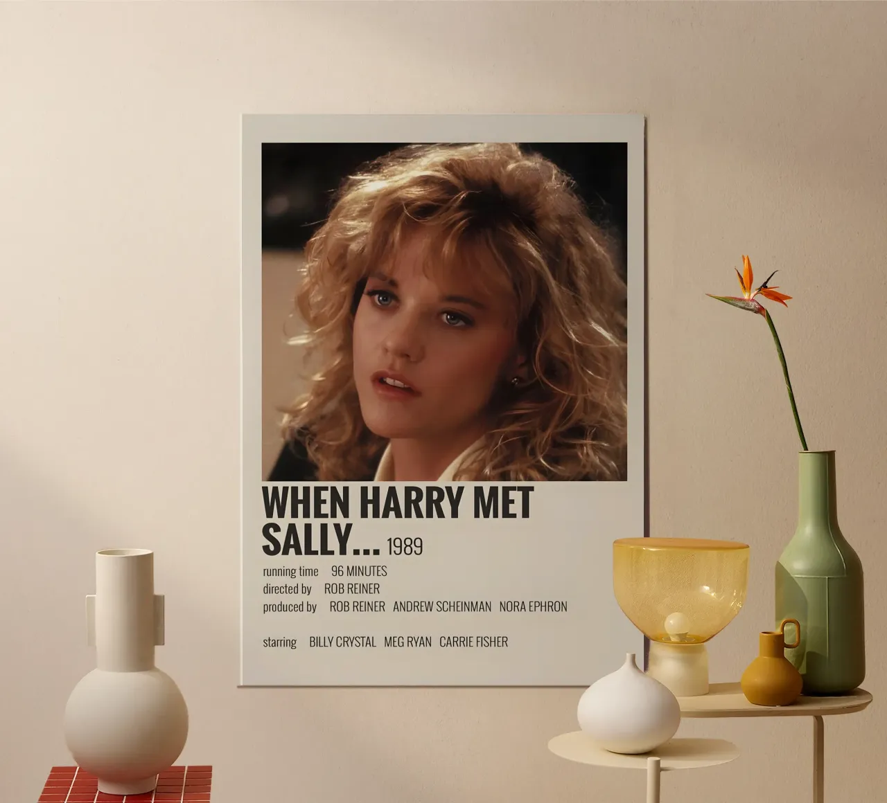 WHEN HARRY MET SALLY 1989 poster con telaio in legno da MVFminimalist