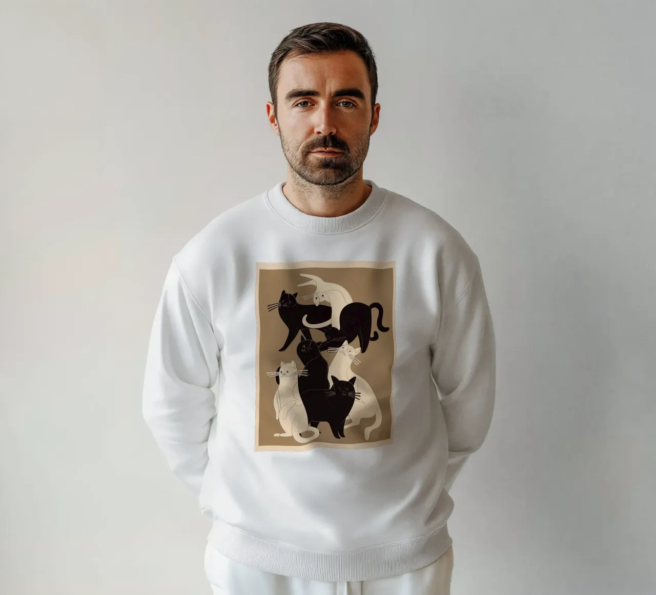 Minimal Abstract Cats 5 felpa da cityart