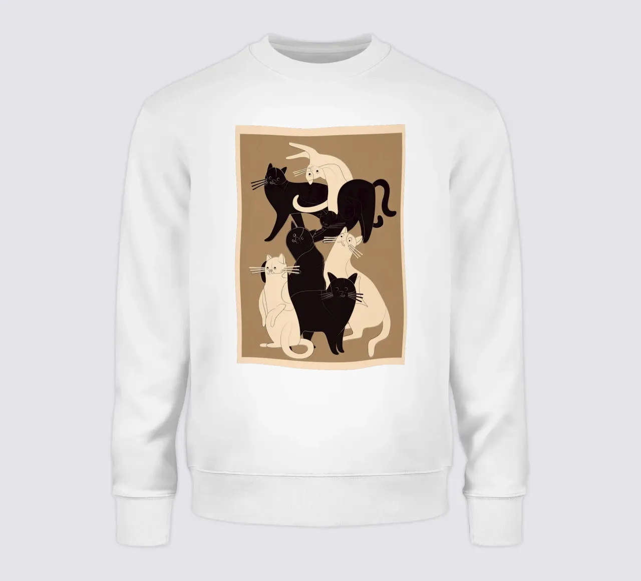 Minimal Abstract Cats 5 felpa da cityart