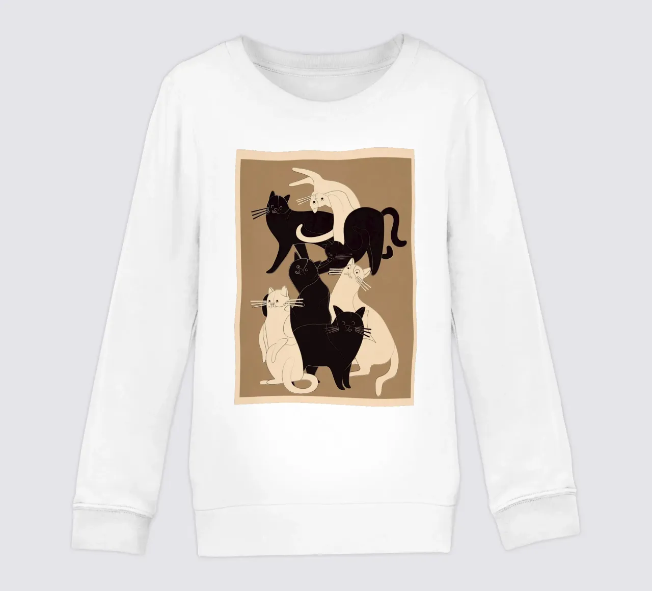 Minimal Abstract Cats 5 felpa bambino da cityart