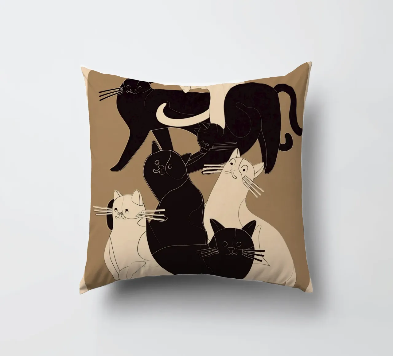 Minimal Abstract Cats 5 cuscino da cityart