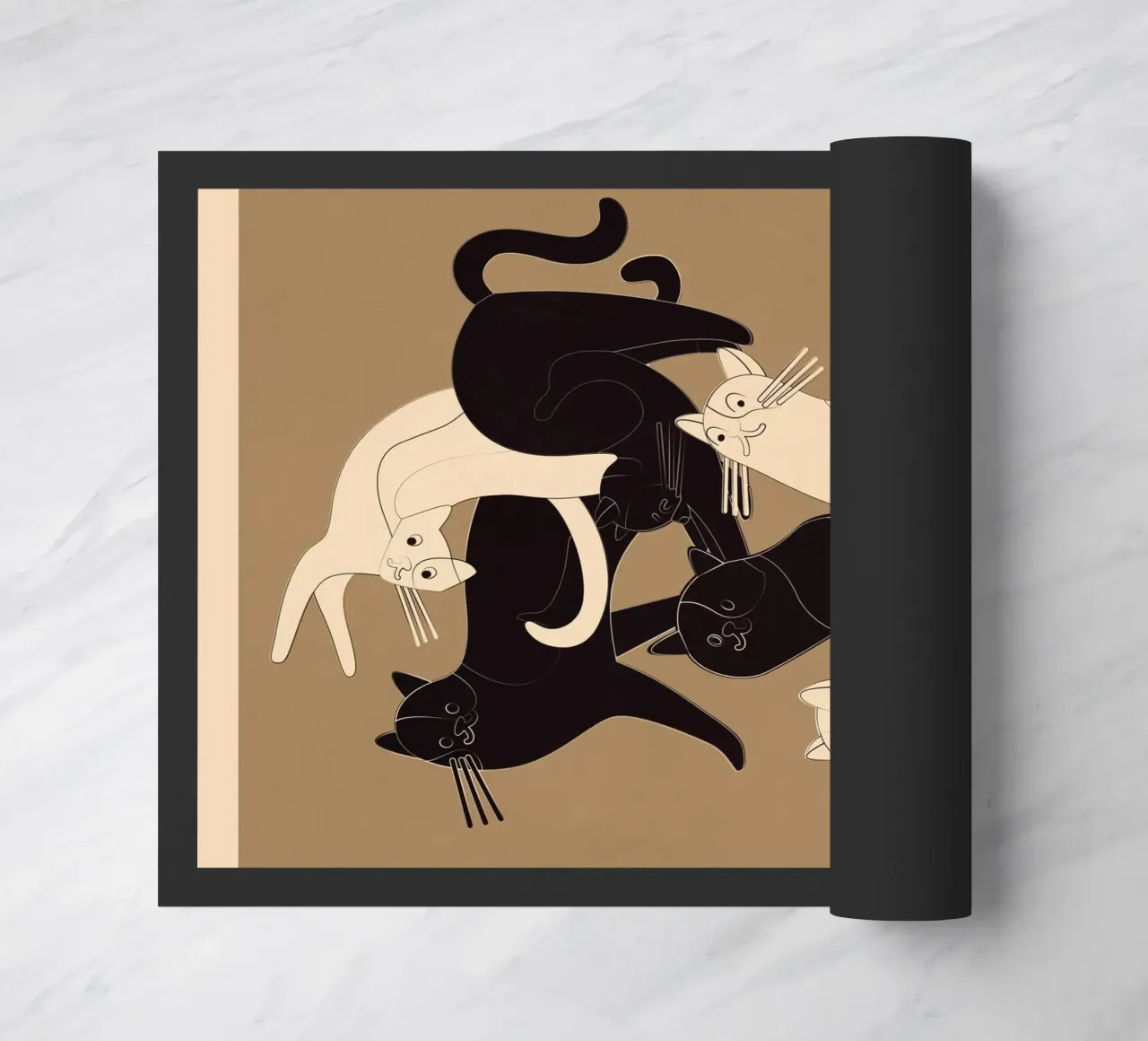 Minimal Abstract Cats 5 zerbino da cityart