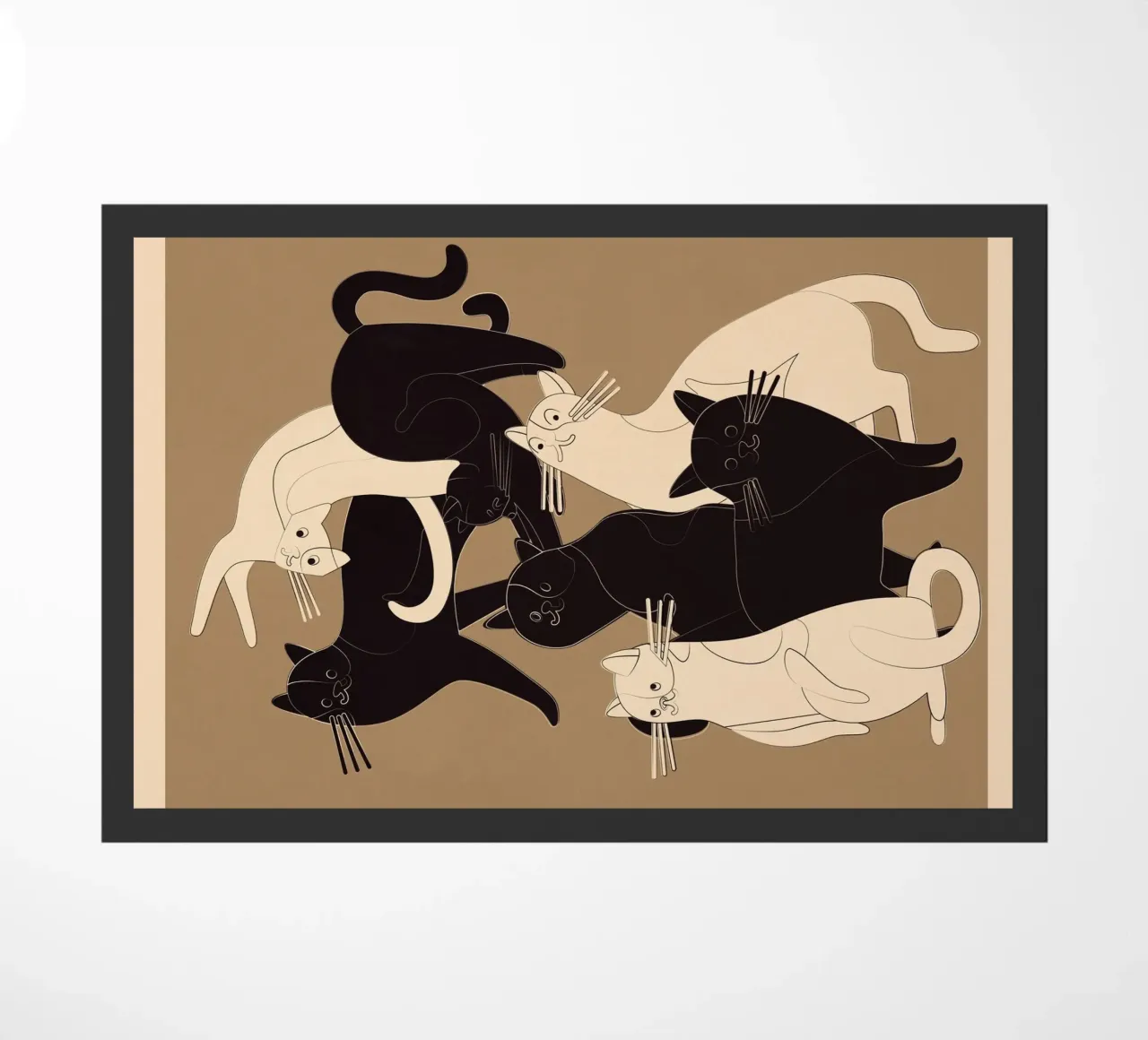 Minimal Abstract Cats 5 zerbino da cityart