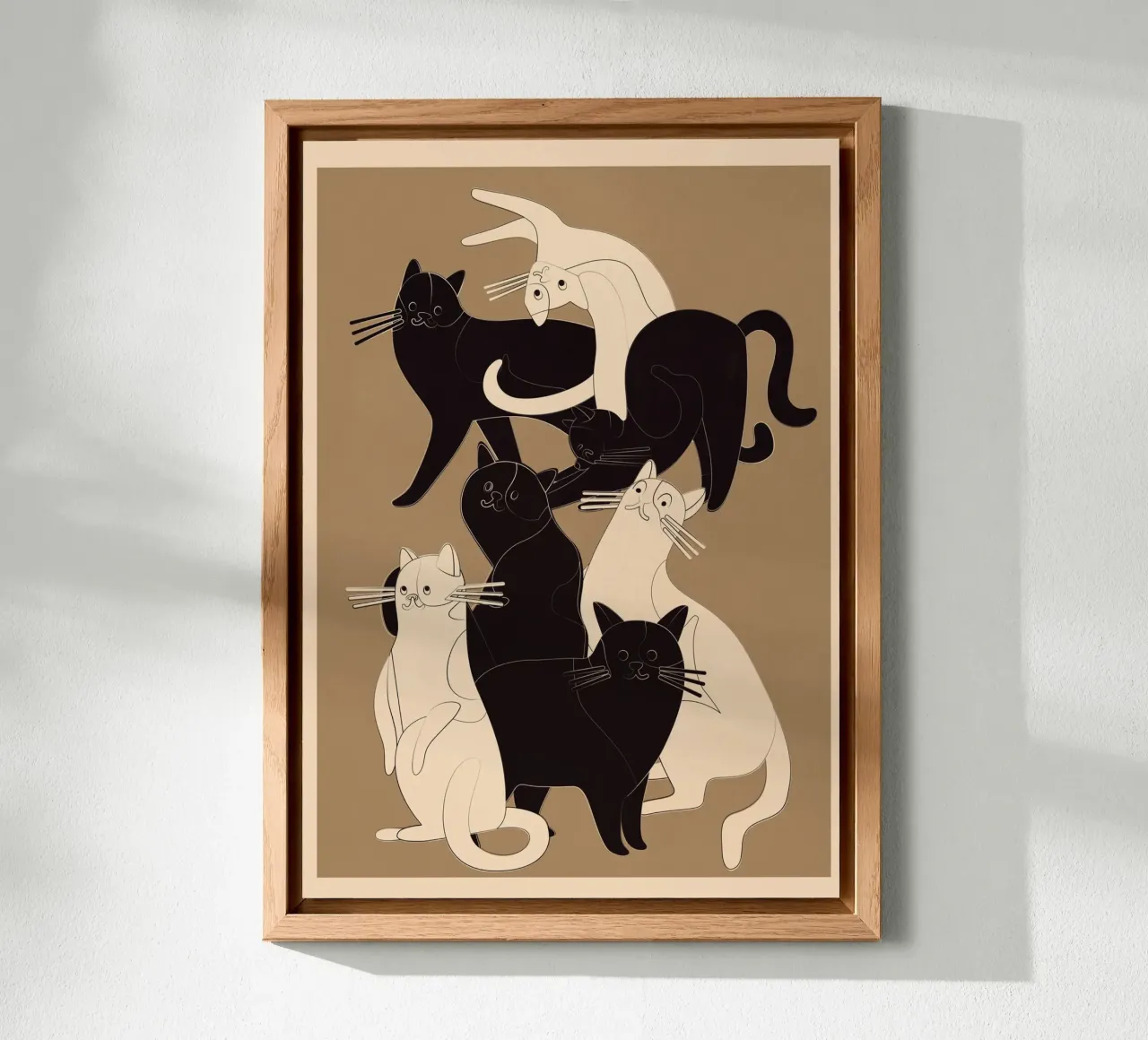 Minimal Abstract Cats 5 alluminio dibond da cityart
