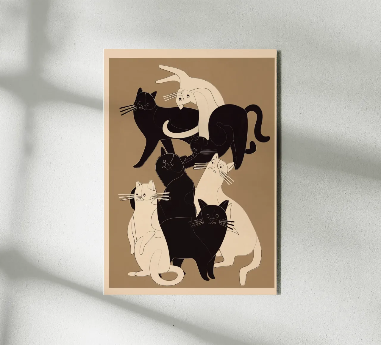 Minimal Abstract Cats 5 alluminio dibond da cityart