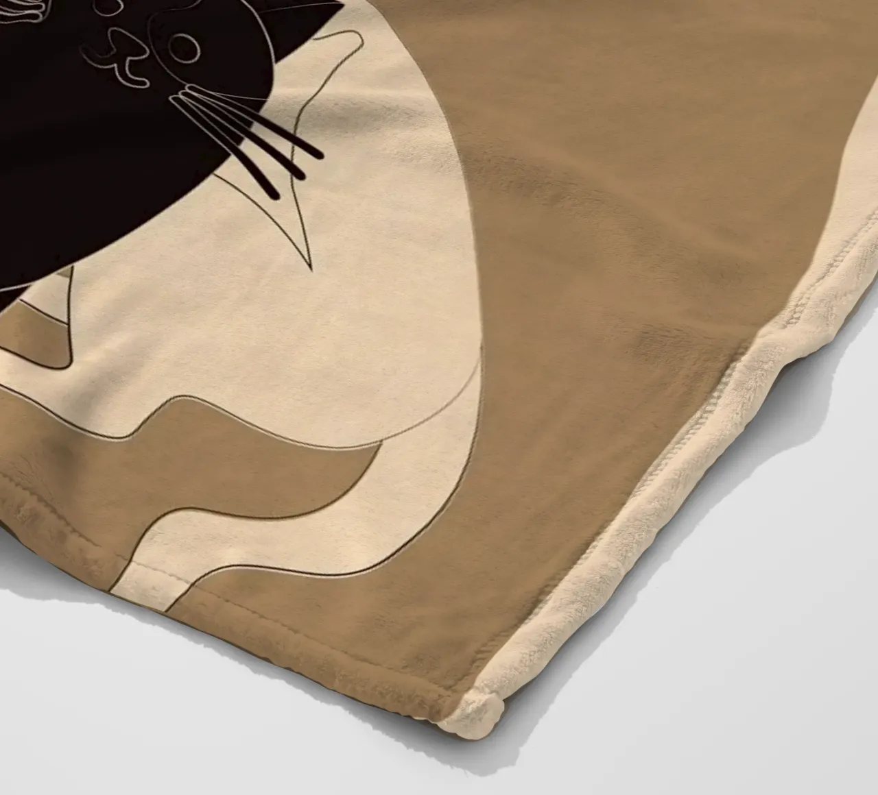 Minimal Abstract Cats 5 coperta in pile da cityart