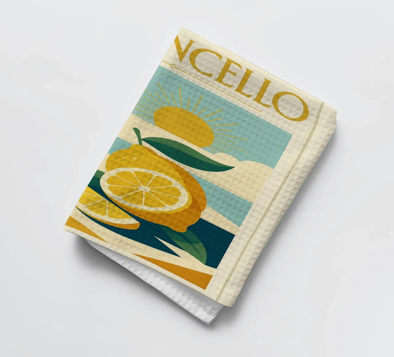 Limoncello - Le Soleil in bottiglia canovaccio da cucina da Boissons - Affiches & posters - Retro