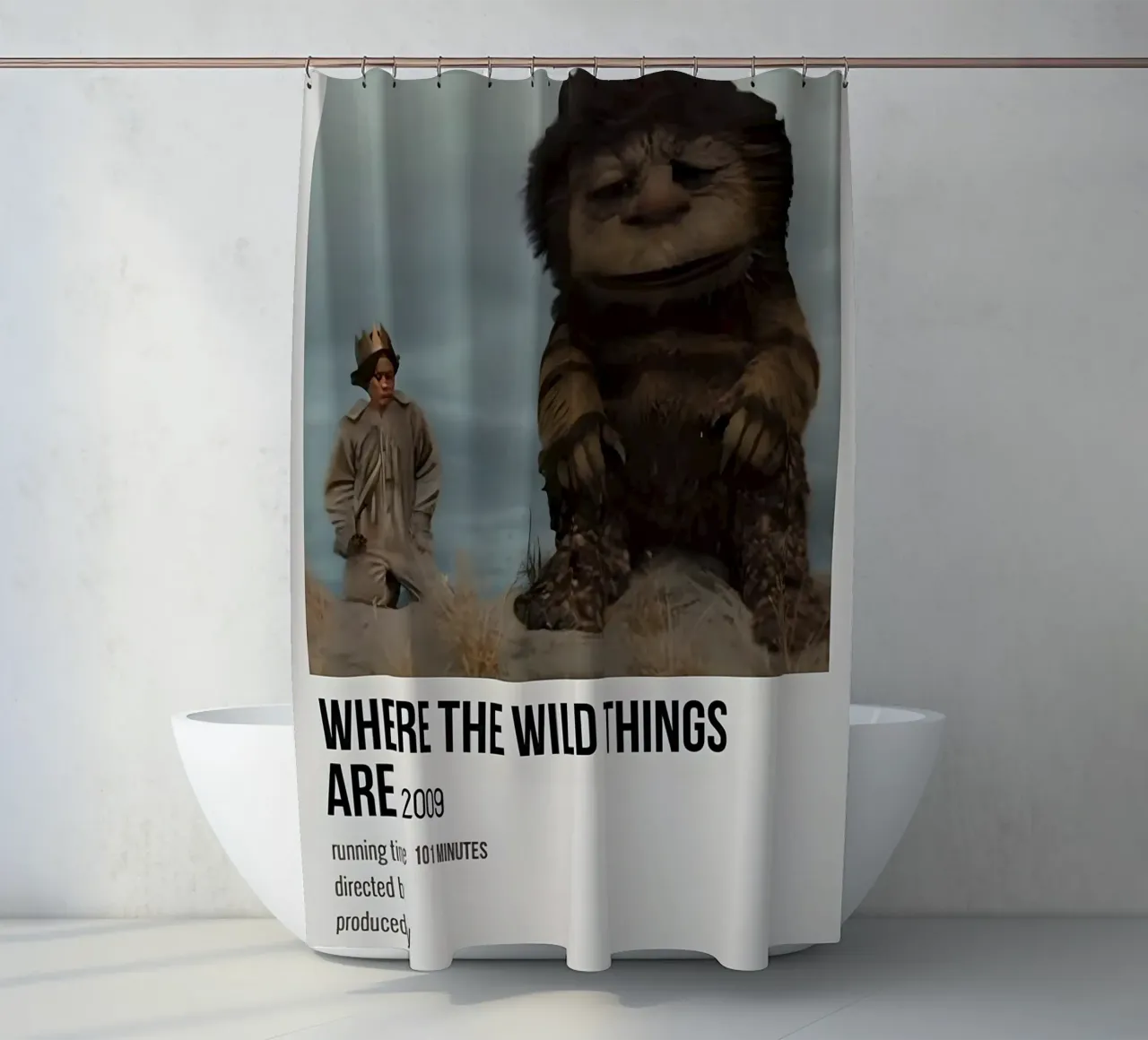 WHERE THE WILD THINGS ARE 2009 douchegordijn van MVFminimalist