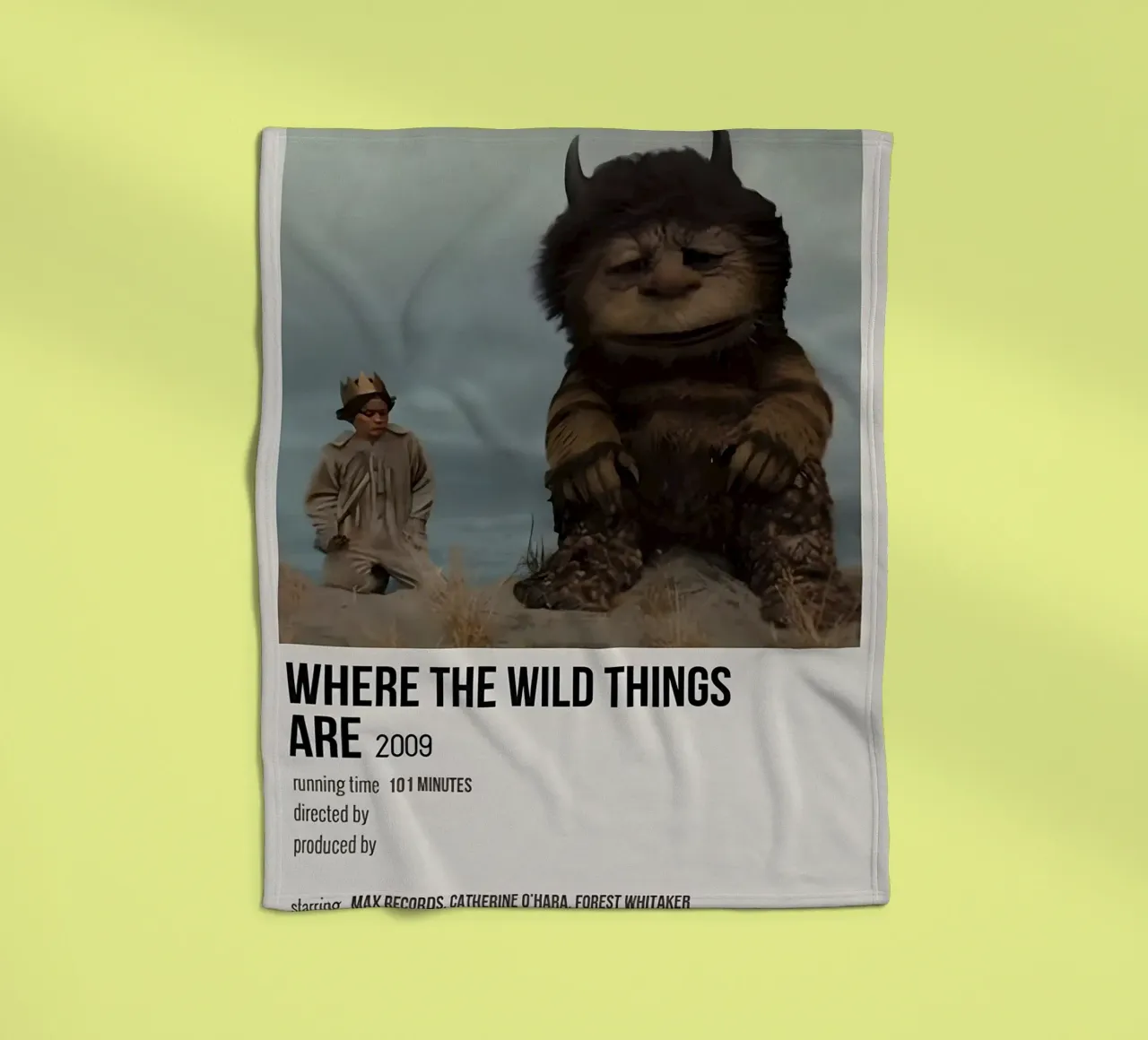 WHERE THE WILD THINGS ARE 2009 coperta in pile da MVFminimalist
