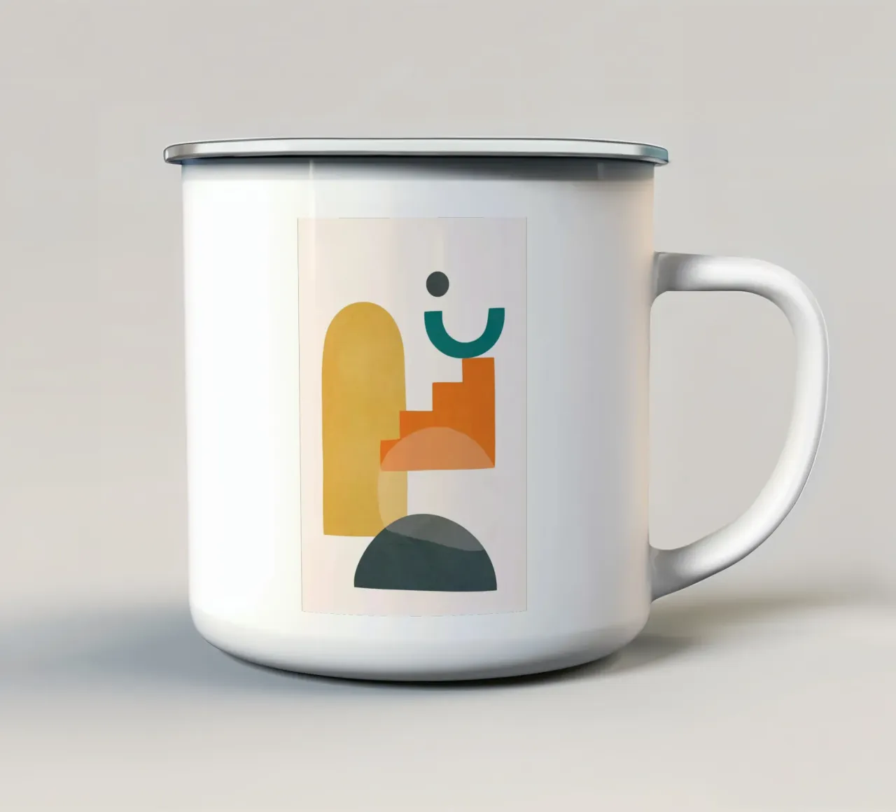 Playful Geometry 03 taza de esmalte de Flow Line
