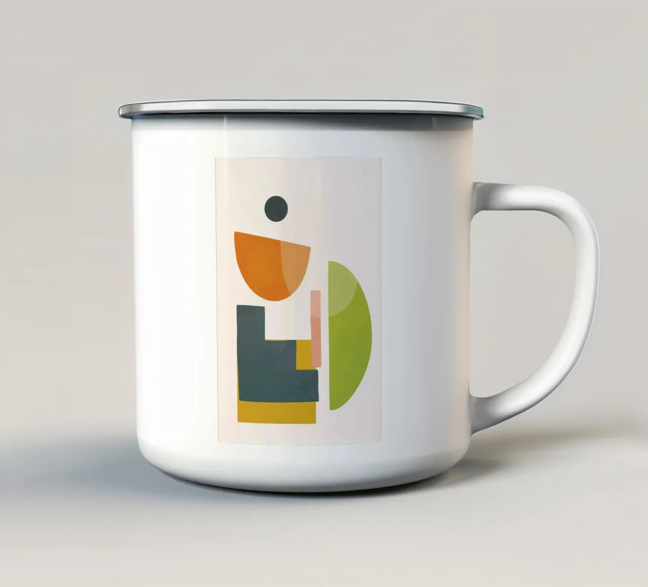Playful Geometry 05 enamel mug by Flow Line