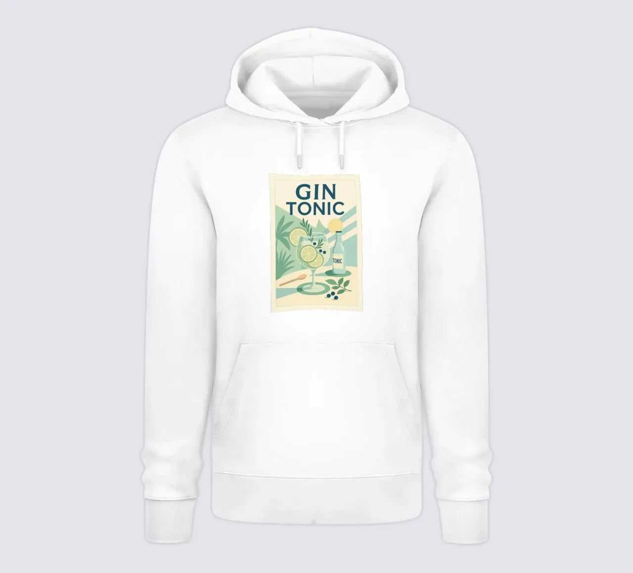 GIN TONIC - Fresca eleganza in esposizione felpa con cappuccio da Boissons - Affiches & posters - Retro