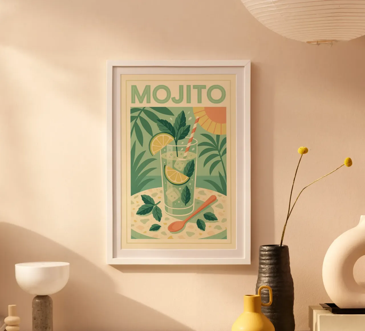 MOJITO - La freschezza cubana sulla parete carta hahnemühle da Boissons - Affiches & posters - Retro