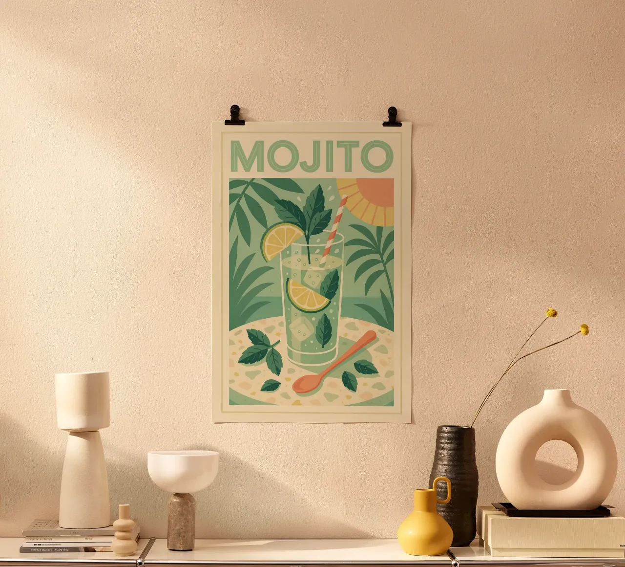 MOJITO - La freschezza cubana sulla parete carta hahnemühle da Boissons - Affiches & posters - Retro