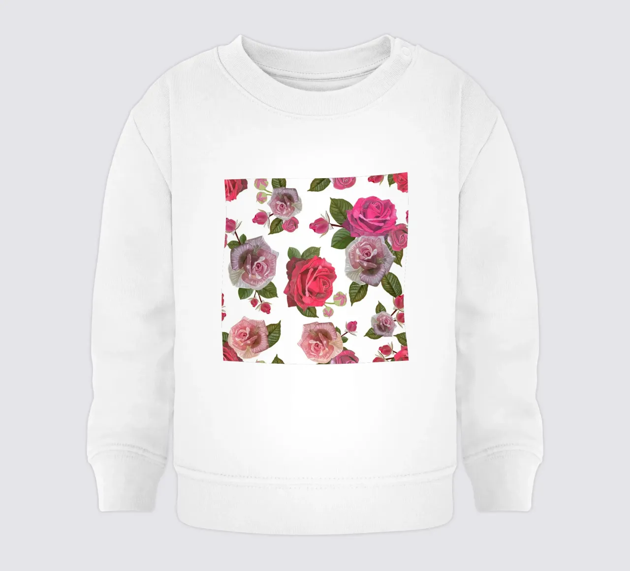 Modello di rose disegnate a mano felpa neonato da gulsengunel
