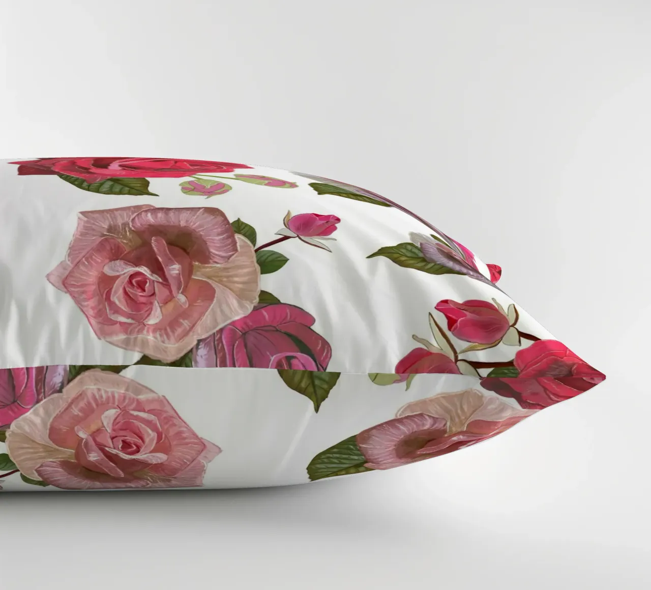 Modello di rose disegnate a mano cuscino da gulsengunel
