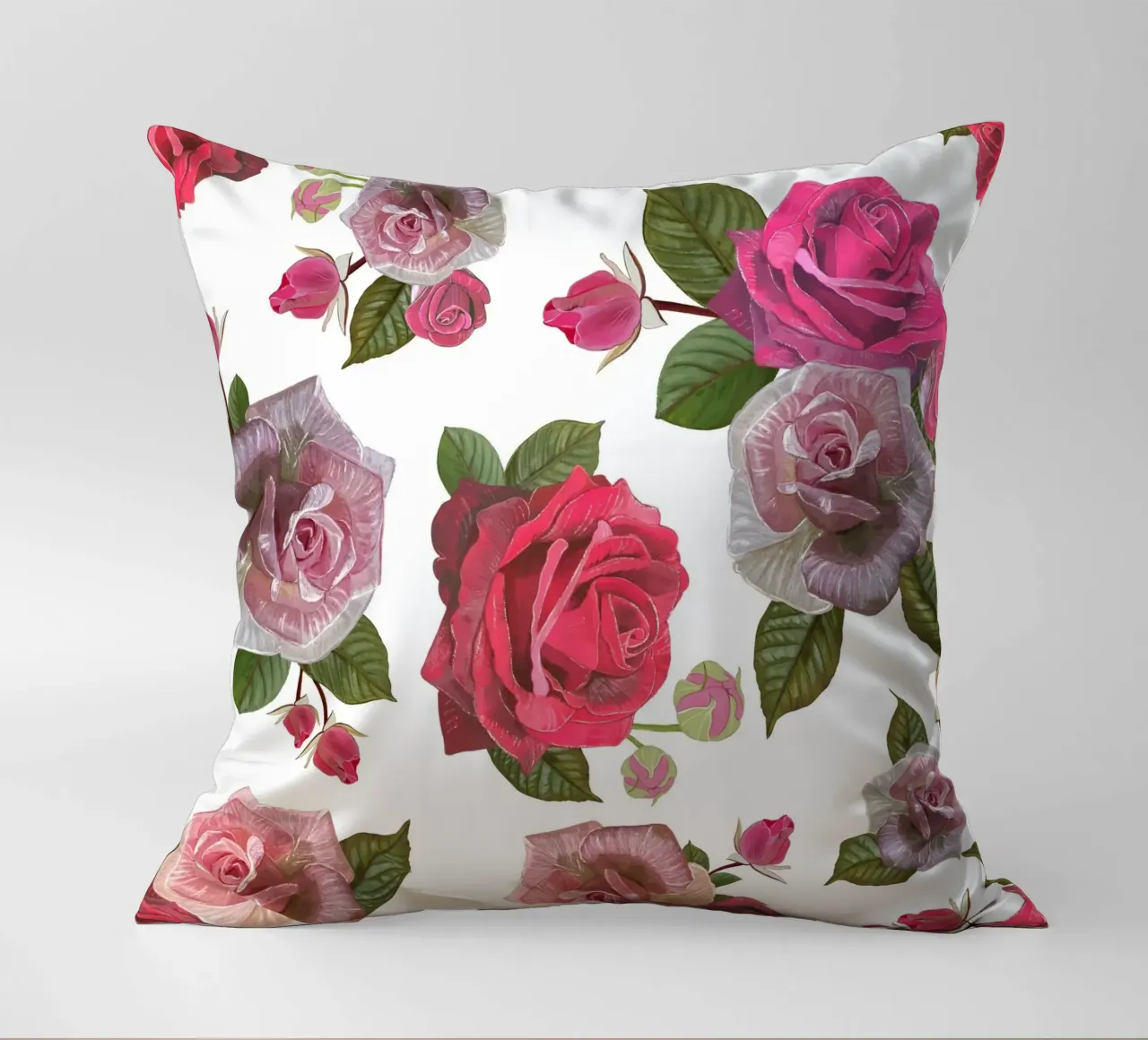 Modello di rose disegnate a mano cuscino da gulsengunel