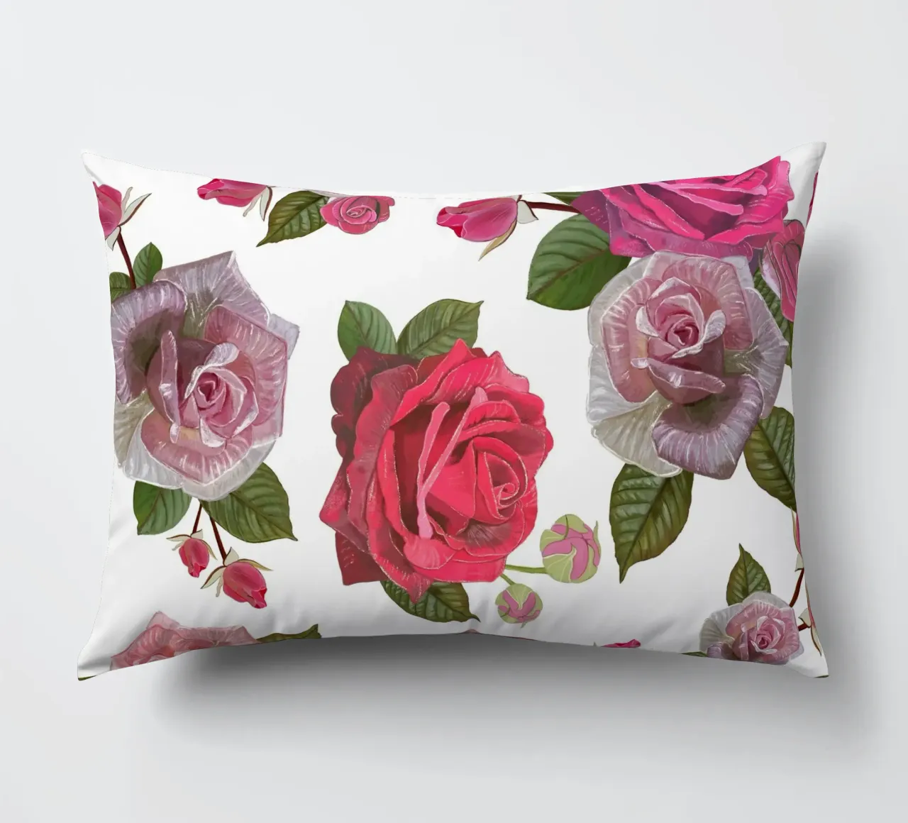 Modello di rose disegnate a mano cuscino da gulsengunel