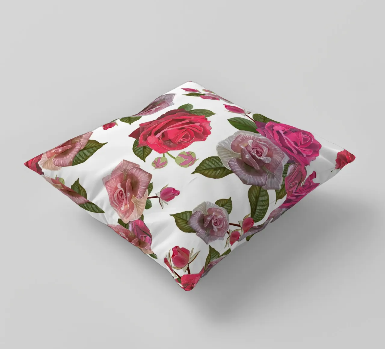 Modello di rose disegnate a mano cuscino da gulsengunel