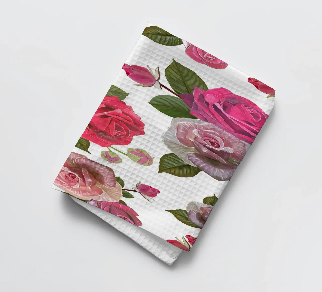 Modello di rose disegnate a mano canovaccio da cucina da gulsengunel