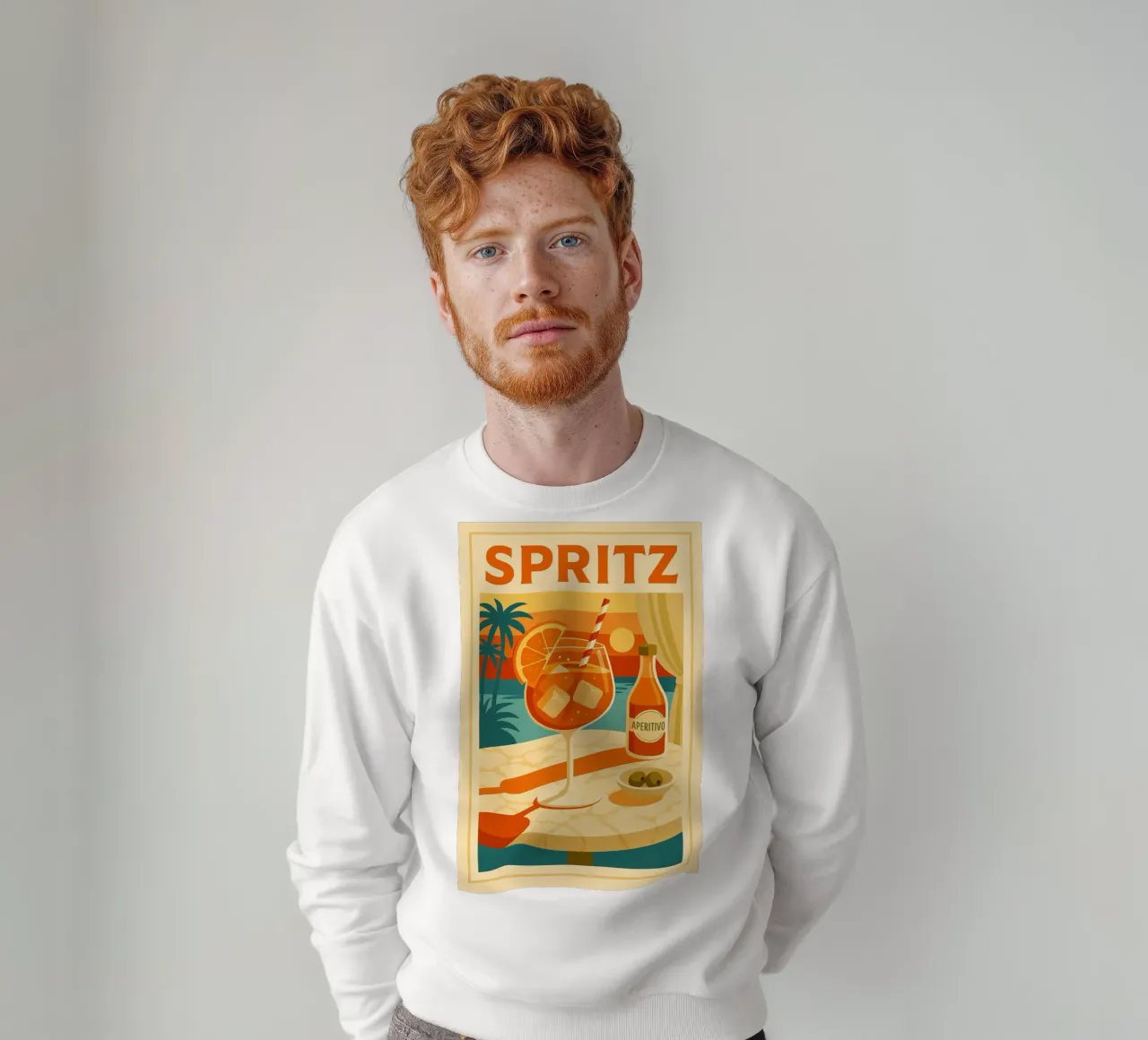 SPRITZ - Tramonto in un bicchiere felpa da Boissons - Affiches & posters - Retro