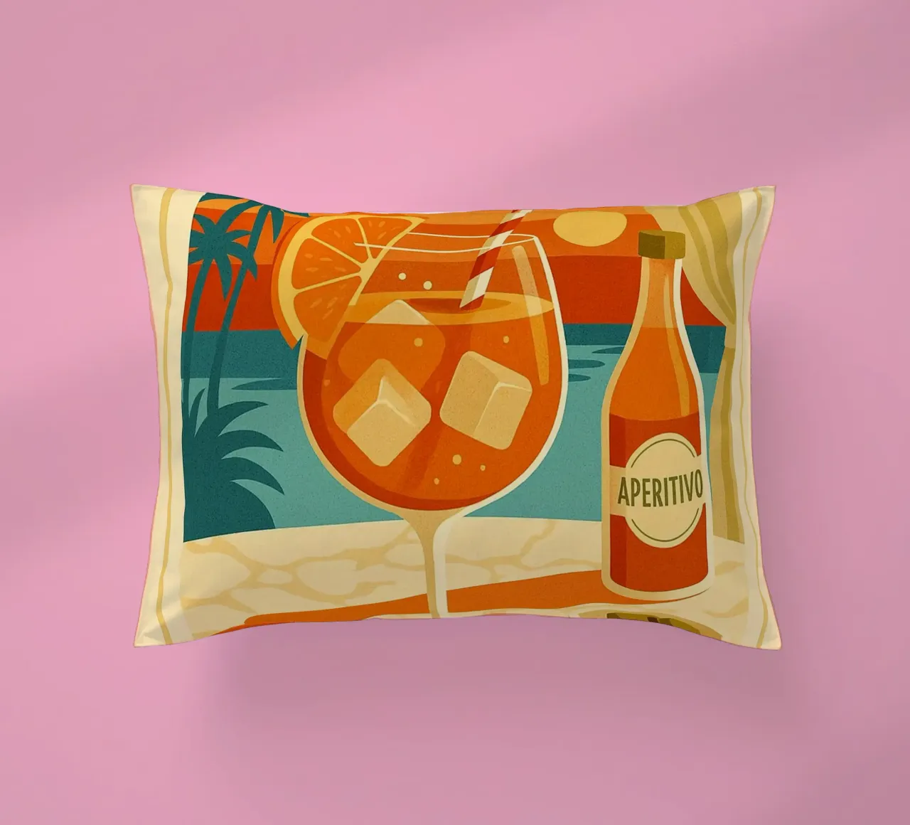 SPRITZ - Tramonto in un bicchiere cuscino da Boissons - Affiches & posters - Retro