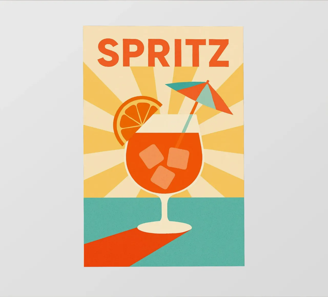 SPRITZ - Un aperitivo pop sotto i riflettori pellicola backlit da Boissons - Affiches & posters - Retro
