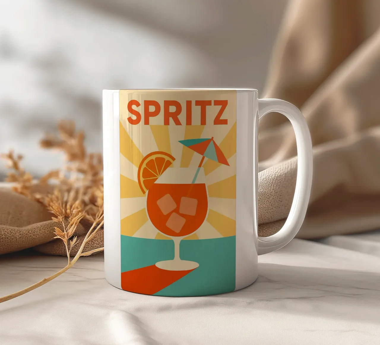 SPRITZ - Un aperitivo pop sotto i riflettori tazza in ceramica da Boissons - Affiches & posters - Retro